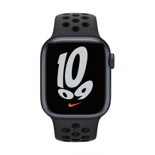 Apple Watch Nike Series 7 GPS, 41mm Midnight Aluminium Case with Anthracite/Black Nike Sport Band